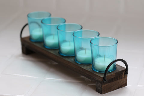 Sunshine Votive Tray with Candles - Limited Edition