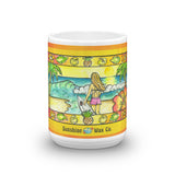Sunshine Wax Co. Surfer Girl Mug