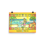 Sunshine Wax Co. Surfer Girl Poster