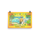 Sunshine Wax Co. Surfer Guy Poster